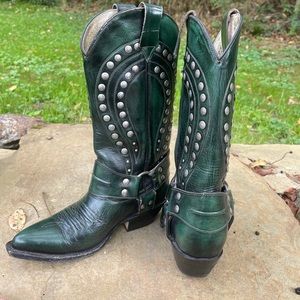 Vintage Emerald Cowgirl boots